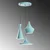 Conceptum Hypnose Luster Tom-3556, 45-135cm, 3xE27 s, Tirkizni