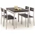 Trpezarijski set MALCOLM 110x70 cm metal/hrast sonoma