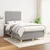 Vidaxl Boxspring postelja z vzmetnico svetlo siva 120x190 cm blago