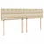 Vidaxl Box spring postelja z vzmetnico krem 200x200 cm blago