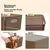 JD Original Set kutija za odlaganje sa poklopcem, 3 komada, 26x18x14cm, Braon
