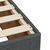 vidaXL Box spring postelja z vzmetnico temno siva 100x200 cm blago