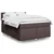 Vidaxl Box spring postelja z vzmetnico temno rjava 160x200 cm blago