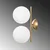 Opviq Zidna lampa Luminar-14151, 20x27x42cm, IP20, Zlatna boje