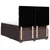 Vidaxl Box spring postelja z vzmetnico temno rjava 140x200 cm blago