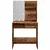 toaletni stol s LED-om staro drvo 74,5x40x141 cm