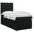 vidaXL Postelja boxspring z vzmetnico Črna 80 x 200 cm Blago