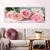 WallXpert slika na platnu YTY7303508334, svetloroze ruže na beloj drvenoj podlozi, 30 x 80 cm