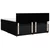VIDAXL boxspring postelja z vzmetnico (180x200cm, blago), črn