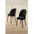 Hanah Home set trpezarijskih stolica Mara 4 kom, crna tkanina Babyface, braon metalne noge