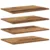 Police za knjige 4 pcs Smeđa 60 x 40 x 1,5 cm Konstruirano drvo