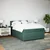 Vidaxl Box spring postelja z vzmetnico temno zelena 160x200 cm žamet