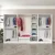 Hanah Home ormar sa reflektujućim staklom Nisa 20642, 315 cm, beli