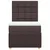vidaXL Box spring postelja z vzmetnico temno rjava 90x200 cm blago