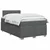 vidaXL Postelja boxspring z vzmetnico Temno siva 120 x 190 cm Blago