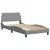 Krevet s madracem Dover svjetlosivi 100x200 cm od tkanine