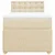 Vidaxl Box spring postelja z vzmetnico krem 80x200 cm blago