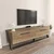 Hanah Home TV Komoda Astrid, 163,8x46,8x36,6 cm, Braon-Crna