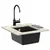 Umivaonik Crna 370 x 460 mm 80% kvarc i 20% smola