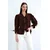 Trend Alacati Stili Ženska bluza Alc-X15169, Braon