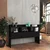 Komoda crna 105 x 30 x 70 cm od konstruiranog drva