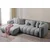 Atelier del Sofa Ugaona garnitura na razvlačenje N-Line Left, 265 x 185 x 95 cm, Siva