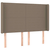 Vidaxl Box spring postelja z vzmetnico LED taupe 140x190 cm blago