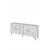 Hanah Home komoda Ilay 180, 180 cm, bela / srebrna