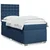 Vidaxl Box spring postelja z vzmetnico modra 90x190 cm blago