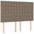Vidaxl Box spring postelja z vzmetnico LED taupe 140x190 cm blago