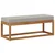 Klupa za sjedenje Prirodna i svijetlo siva 115 x 43 x 37 cm