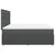 Vidaxl Box spring postelja z vzmetnico temno siva 180x200 cm blago
