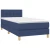 vidaXL vidaXL Box spring postelja z vzmetnico LED modra 100x200 cm blago, (20726346)