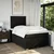 vidaXL Box spring postelja z vzmetnico črna 120x190 cm blago