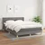 Vidaxl Box spring postelja z vzmetnico temno siva 140x200 cm blago