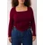 Trendyol Curve Ženska bluza Tbbaw25Af00041, Bordo