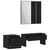 Set namještaja za predsoblje 3 pcs Crni hrast 80 x 31 x 40 cm