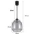Brilagi - LED luster na sajli R GLASS 1xE27/60W/230V prečnik 26 cm crna/dimljena siva