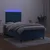 Vidaxl Box spring postelja z vzmetnico LED temno modra 120x200cm žamet
