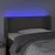 LED uzglavlje tamnosiv 93x16x78/88 cm baršunasto