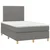 Vidaxl Box spring postelja z vzmetnico temno siva 120x200 cm blago