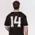 GymBeam Oversized Varsity T-Shirt Black