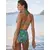 love & roses Bikini hlačke zelena/petrol/lila/bela