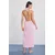 Trendyol Milla Ženska haljina Tbess25El00136, Roze
