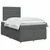 vidaXL Postelja boxspring z vzmetnico Temno siva 120 x 200 cm Blago