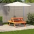 Vidaxl Piknik miza voščeno rjava 105x134x75 cm trdna borovina