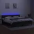 Vidaxl Box spring postelja z vzmetnico LED črna 200x200 cm blago
