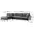 Atelier del Sofa Ugaona garnitura 90x88x283cm Antracit