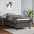 Vidaxl Box spring postelja z vzmetnico siv 100x200 cm umetno usnje