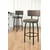 Hanah Home set od 6 barskih stolica Wosa, kapućino tkanina Babyface, crne metalne noge